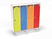 Шкаф 4-х секционный на металлических ножках (скандинавия с разноцветными фасадами, Вариант 14)