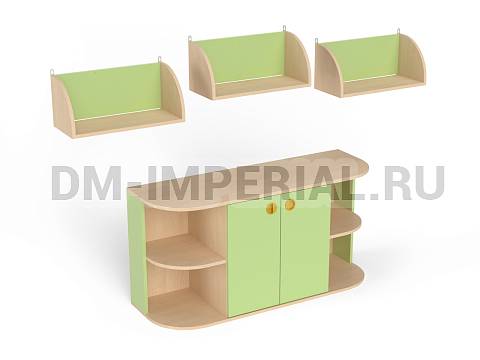 Оснащение детских садов, Детские уголки, Уголок природы Малыш с полками  ИМ-074/2