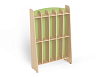 Шкаф для пол. 2-х ярусный 5-ти секционный Волна (береза/зеленый)