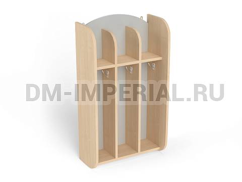 Оснащение детских садов, Шкафы, Шкаф для полотенец навесной Волна 3-х секционный ШП-003-3