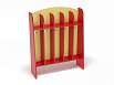 Шкаф для пол. напольный Волна 5-ти секционный (разноцветный (ая), Красный)