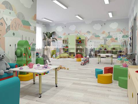 Оснащение детских садов, Детские уголки, Ящик для спорт-инвентаря Жираф ИМ-101