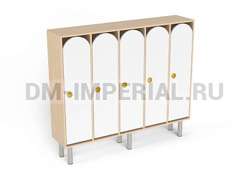 Оснащение детских садов, Шкафы, Шкаф 5-ти секционный на металлических ножках ШР-003-5