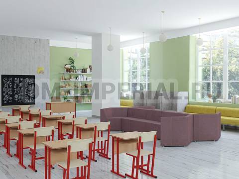 Оснащение школ, Мягкая мебель для школ, Диван модульный 10 ШМ-ММ-088