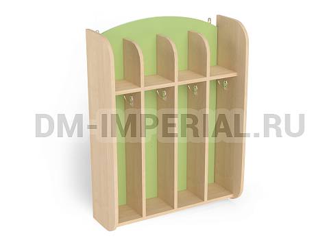 Оснащение детских садов, Шкафы, Шкаф для полотенец навесной Волна 4-х секционный ШП-003-4