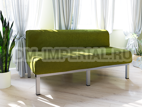 Оснащение школ, Мягкая мебель для школ, Диван 2-х местный на металлокаркасе ШМ-ММ-015