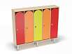 Шкаф 5-ти секционный на металлических ножках (каркас дуб с разноцветными фасадами, Вариант 8)