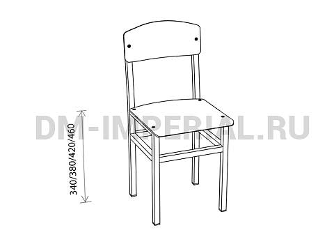Оснащение школ, Школьные стулья, Стул ученический нерегулируемый ШМ-ШС-010