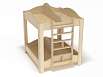 Кровать ЛДСП 2-х ярусная 4-х местная (каркас дуб, Вариант 5, 1548*1280*1700)