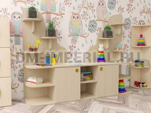 Оснащение детских садов, Детские уголки, Шкаф для уголка живой природы 2 ИМ-032