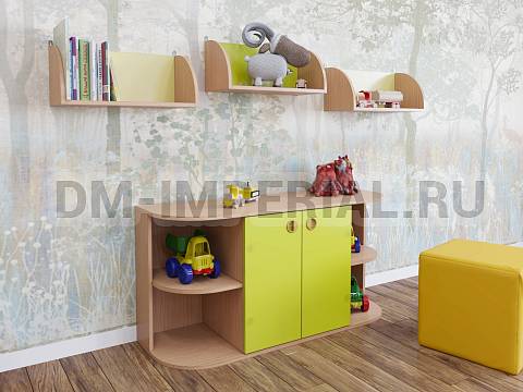 Оснащение детских садов, Детские уголки, Уголок природы Малыш с полками  ИМ-074/2