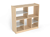 Модуль 3, стеллаж (каркас береза с серыми фасадами)