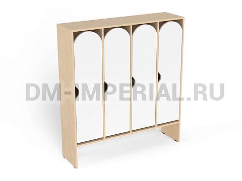 Оснащение детских садов, Шкафы, Шкаф для одежды 4-х секционный стандарт ШР-001-С-4