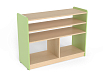 Модуль 2, стеллаж (каркас береза с зелеными фасадами)
