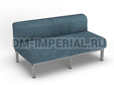 Оснащение школ, Мягкая мебель для школ, Диван 2-х местный на металлокаркасе ШМ-ММ-015