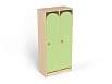 Шкаф 2-х секционный на цоколе (каркас береза с зелеными фасадами)