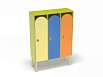 Шкаф 3-х секционный на металлокаркасе (разноцветный (ая), Вариант 10)