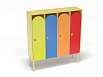 Шкаф 4-х секционный на металлокаркасе (разноцветный (ая), Вариант 9)