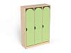 Шкаф 3-х секционный на цоколе стандарт (каркас береза с зелеными фасадами)
