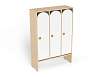 Шкаф для одежды 3-х секционный (каркас береза с белыми фасадами)
