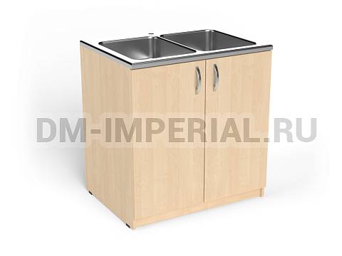 Оснащение детских садов, Шкафы, Тумба с мойкой 2-ух дверная КМ-002