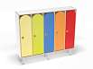 Шкаф 5-ти секционный на металлических ножках (скандинавия с разноцветными фасадами, Вариант 13)