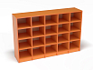 Шкаф для горшков на 20 мест (разноцветный (ая), Оранжевый)