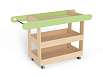 Тележка для спортинвентаря (каркас береза с зелеными фасадами)