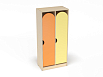 Шкаф 2-х секционный на цоколе стандарт (каркас дуб с разноцветными фасадами, Вариант 6)