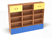 Набор стеллажей Аленка (каркас бук с разноцветными фасадами, Вариант 4)