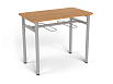 Стол обеденный 1000 с подвесами под табурет (бук, каркас серый, 3/4/5/6 гр.)
