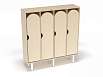Шкаф 4-х секционный на металлических ножках стандарт (каркас дуб, Вариант 5)