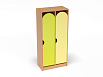 Шкаф 2-х секционный на цоколе стандарт (каркас бук с разноцветными фасадами, Вариант 2)