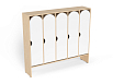 Шкаф для одежды 5-ти секционный стандарт (каркас береза с белыми фасадами)