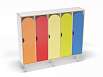 Шкаф 5-ти секционный на металлических ножках стандарт (скандинавия с разноцветными фасадами, Вариант 15)