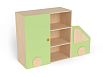 Стеллаж Грузовик (каркас береза с зелеными фасадами)