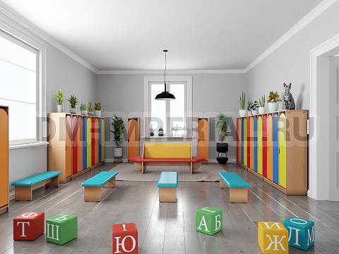 Оснащение детских садов, Шкафы, Шкаф 1-но секционный на цоколе стандарт ШР-002-С-1