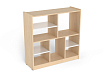 Модуль 3, стеллаж (каркас береза с белыми фасадами)