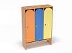 Шкаф для одежды 3-х секционный (каркас бук с разноцветными фасадами, Вариант 2)