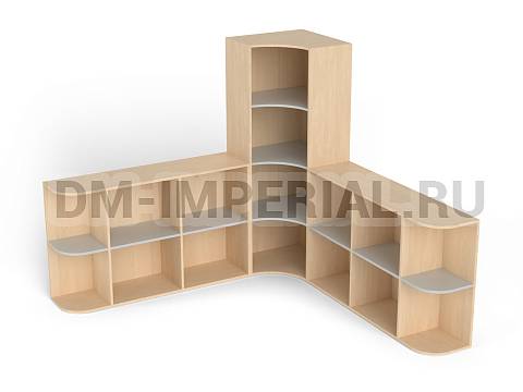 Оснащение детских садов, Шкафы, Стеллаж Уголок ШС-042