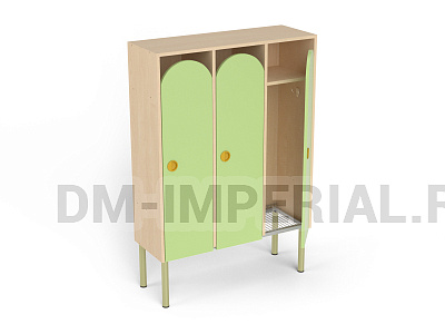 Шкаф 3-х секционный на металлокаркасе