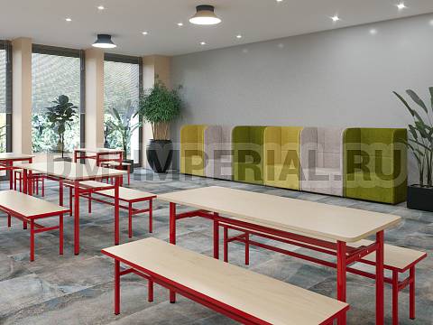 Оснащение школ, Мягкая мебель для школ, Диван 1-но местный  с высокой спинкой ШМ-ММ-005