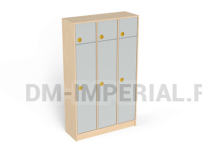 Шкаф 3-х секционный с антресолью на цоколе