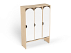 Шкаф для одежды 3-х секционный стандарт (каркас береза с белыми фасадами)