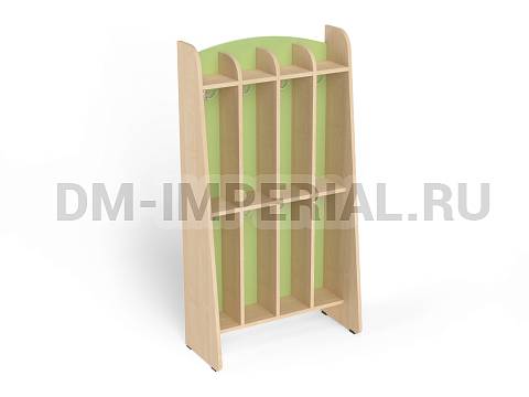 Оснащение детских садов, Шкафы, Шкаф для пол. 2-х ярусный 4-х секционный Волна ШП-006-4