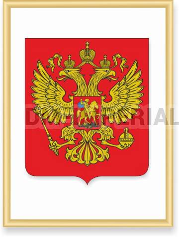 Информационные стенды, Оформление стендов для школы, "Герб Российской Федерации" (рамка "Нельсон" ) ШК-3909