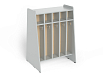 Шкаф для пол. 2-х сторонний 5-ти секционный (береза/серый)