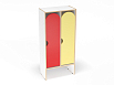 Шкаф для одежды 2-х секционный стандарт (скандинавия с разноцветными фасадами, Вариант 14)