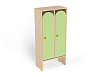 Шкаф для одежды 2-х секционный (каркас береза с зелеными фасадами)