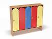 Шкаф для одежды 5-ти секционный (каркас бук с разноцветными фасадами, Вариант 2)